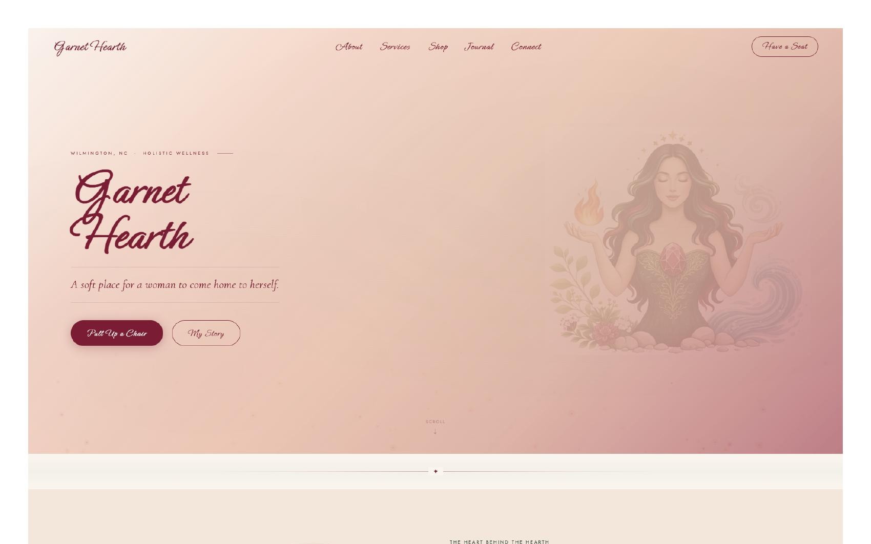 Garnet Hearth wellness website